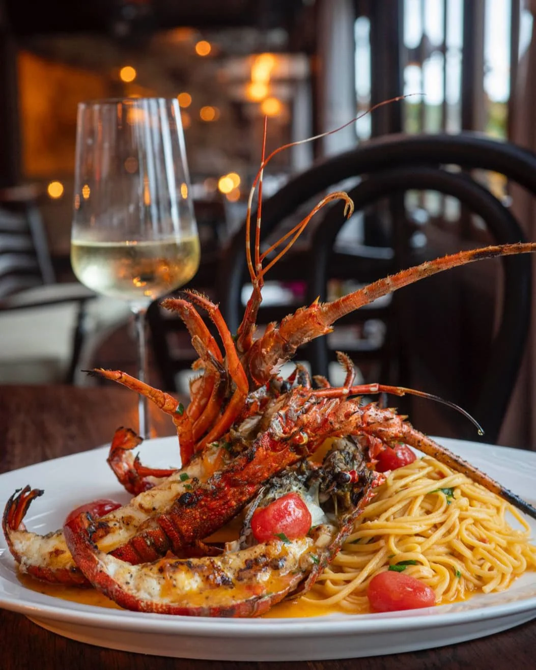 Spaghetti with lobster