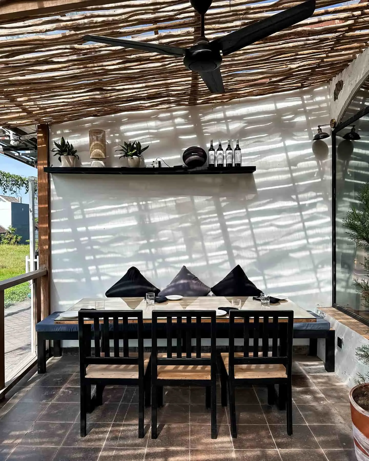 Outside seating at Cantina Bali