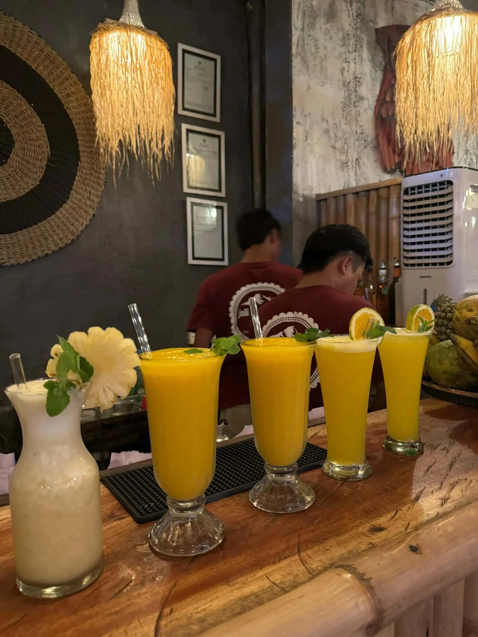 Freshly squuezed juices