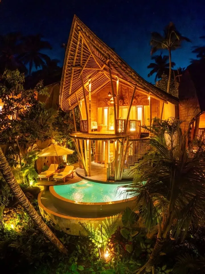 Pointed roof villa with private pool