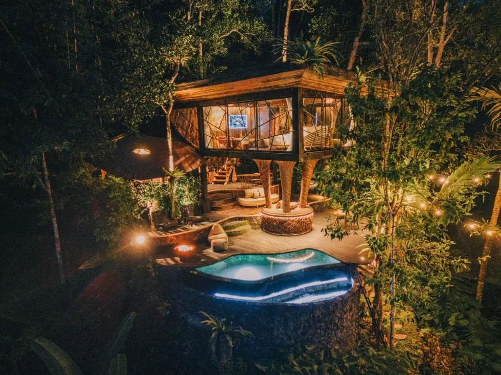 Bamboo house with private pool