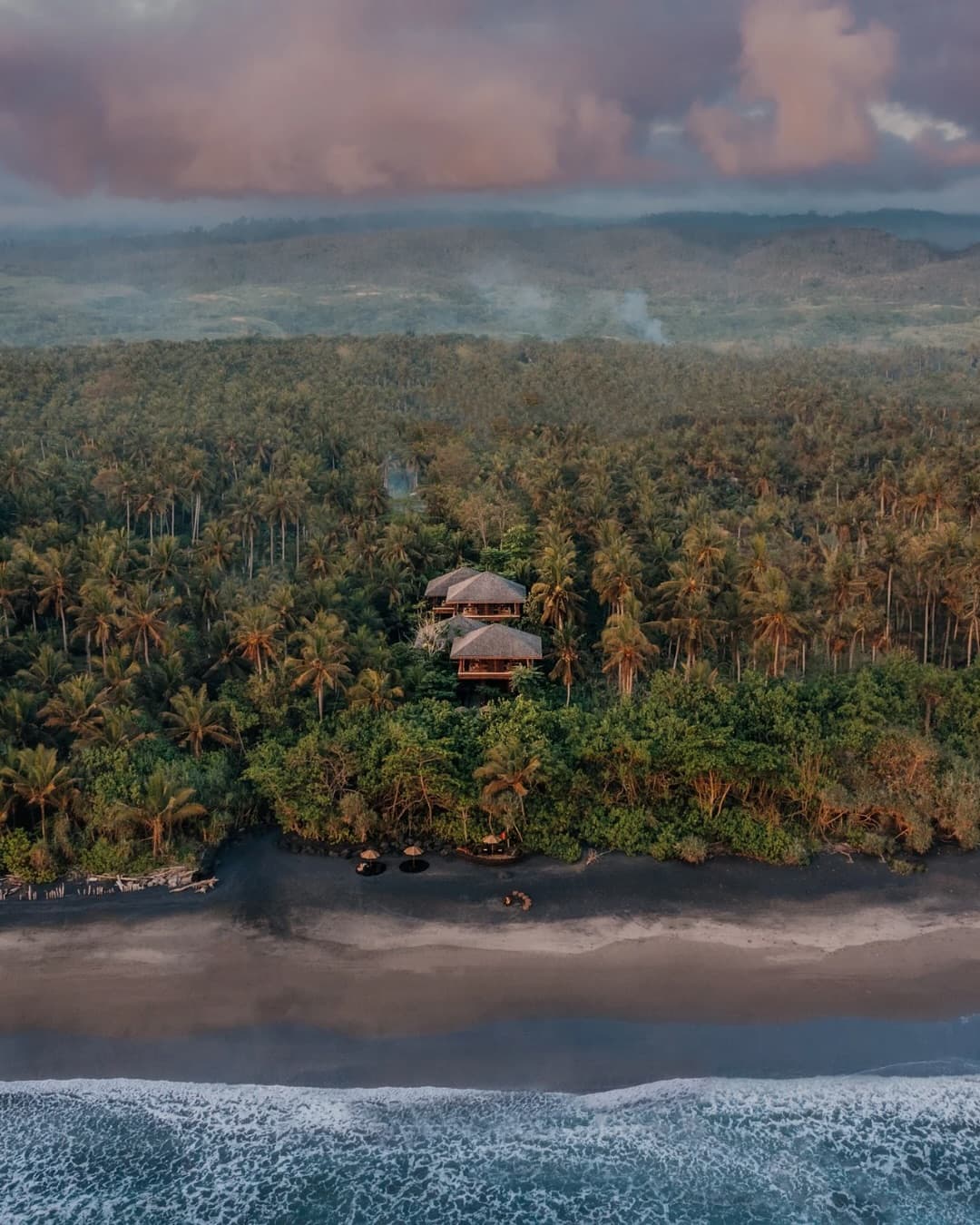 Lost Lindenberg is on a black lava sand beach