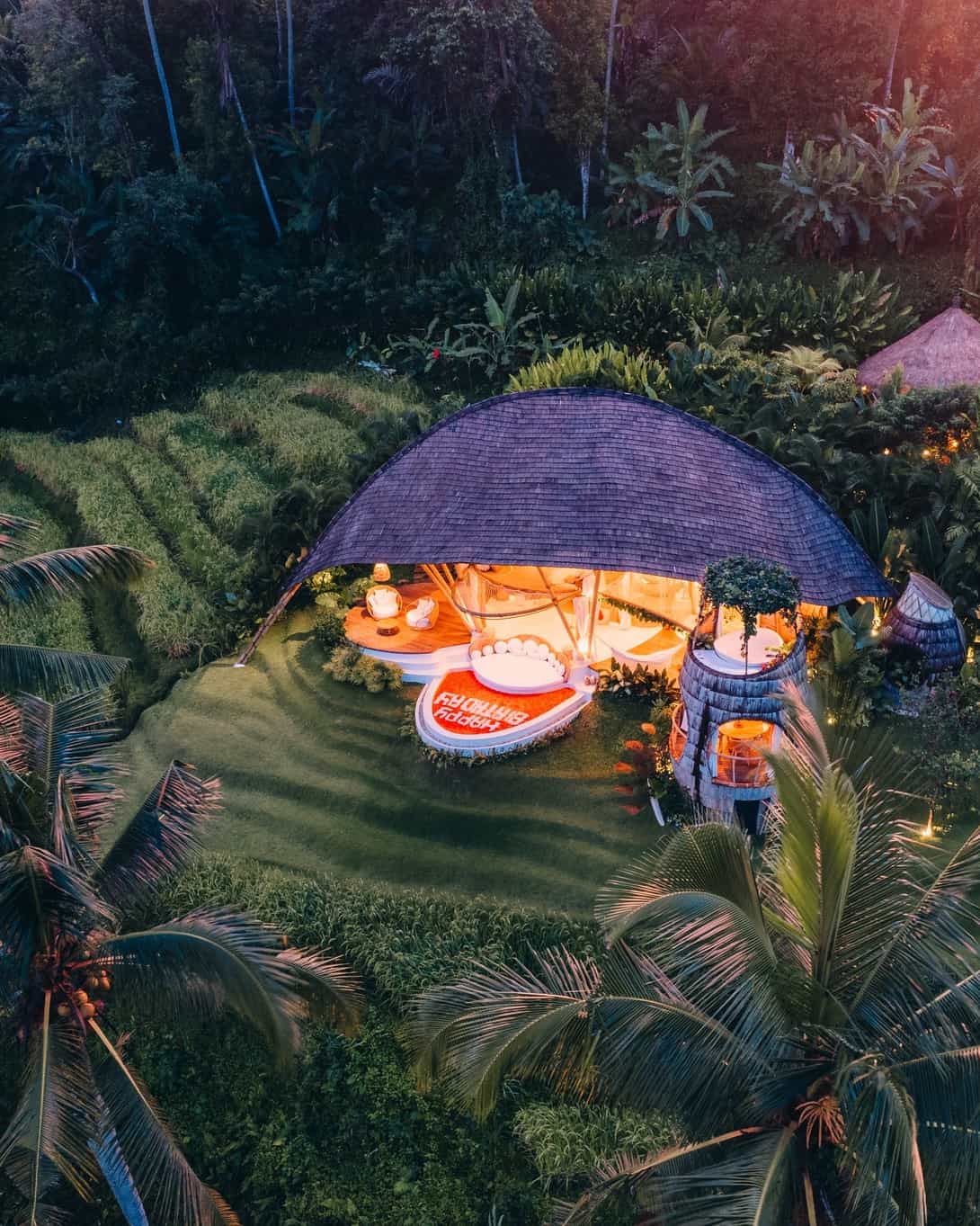 Bird's eye view of the villa