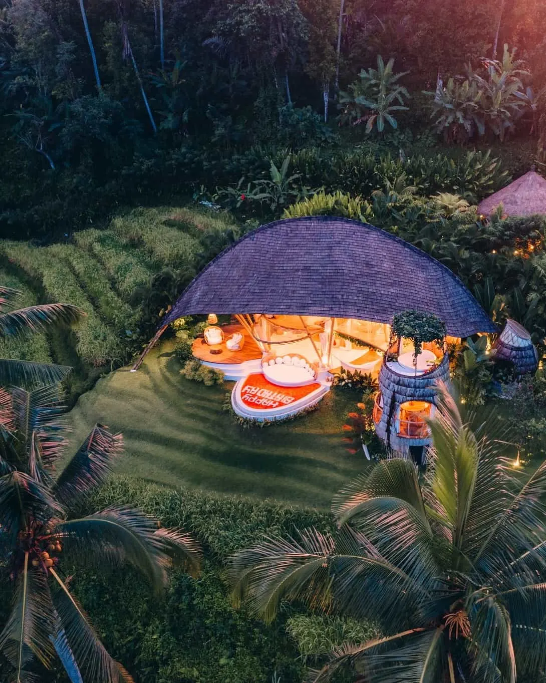 Bird's eye view of the villa