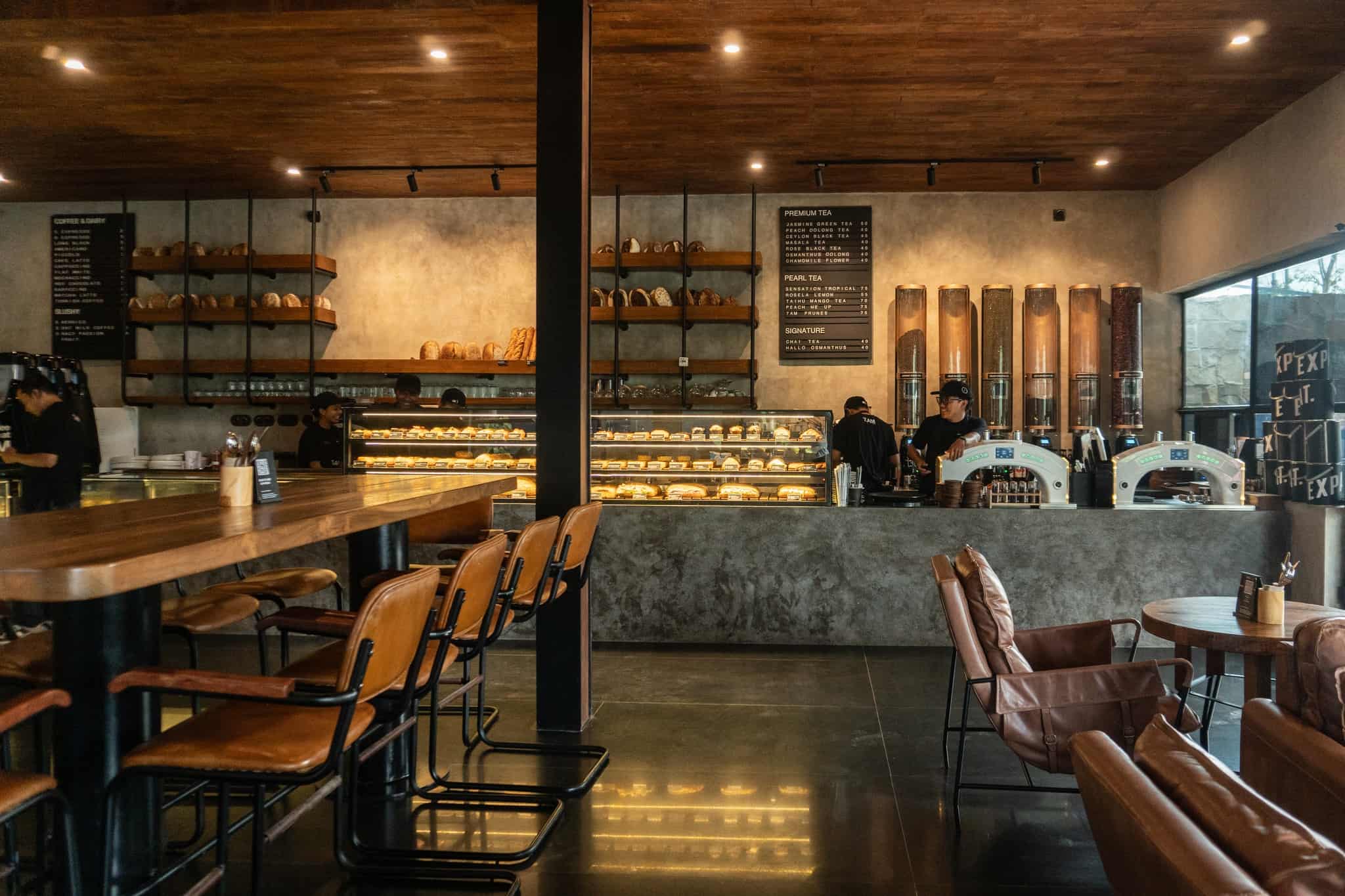 The Canggu locale's interiors with an epic pastry counter