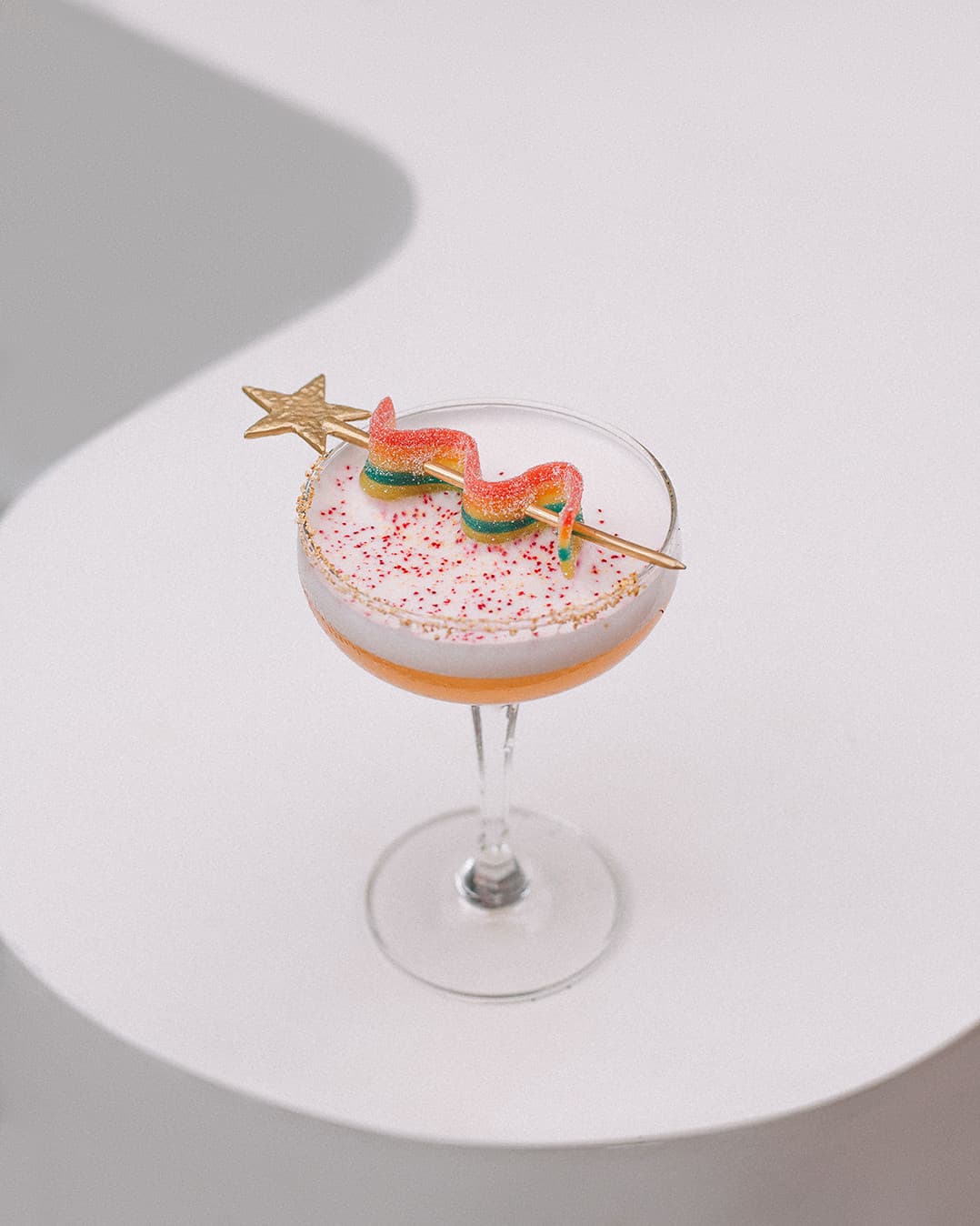 Sour Peaches: elderflower and peach, and a rainbow sour candy