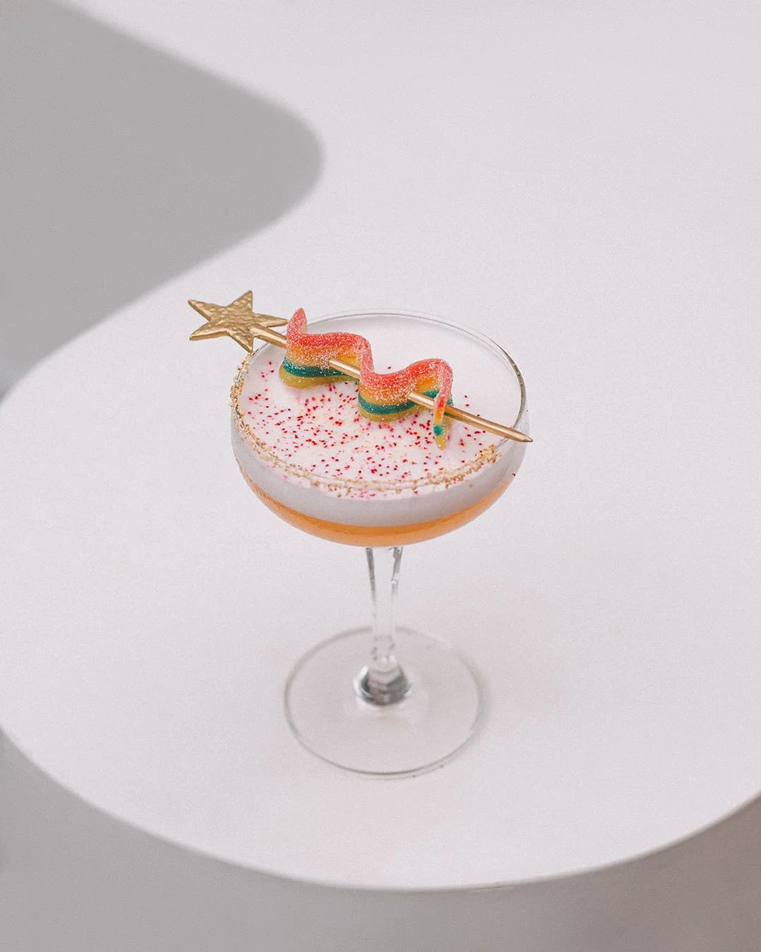 Sour Peaches: elderflower and peach, and a rainbow sour candy