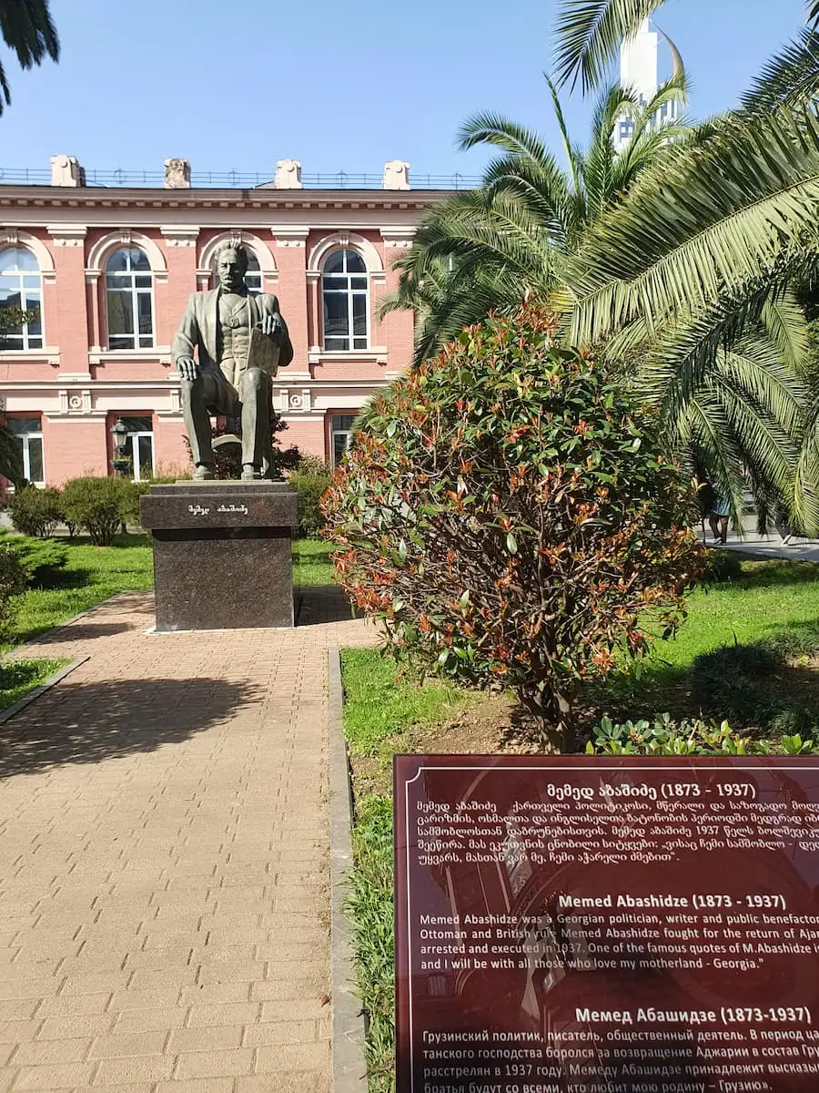 bronze statue of memed abashidze in piazza square batumi georgia