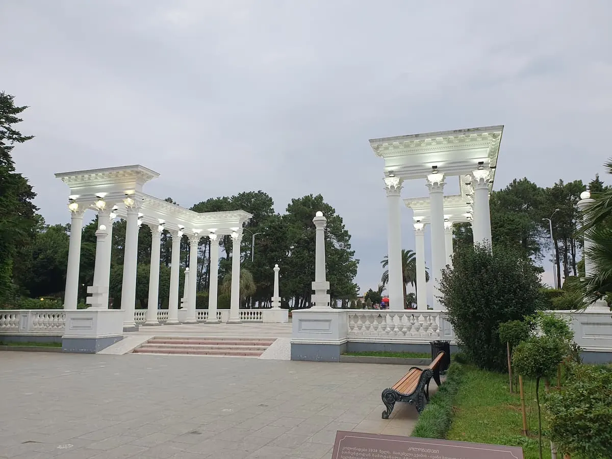 replica roman colonnades on batumi boulevard in adjara georgia