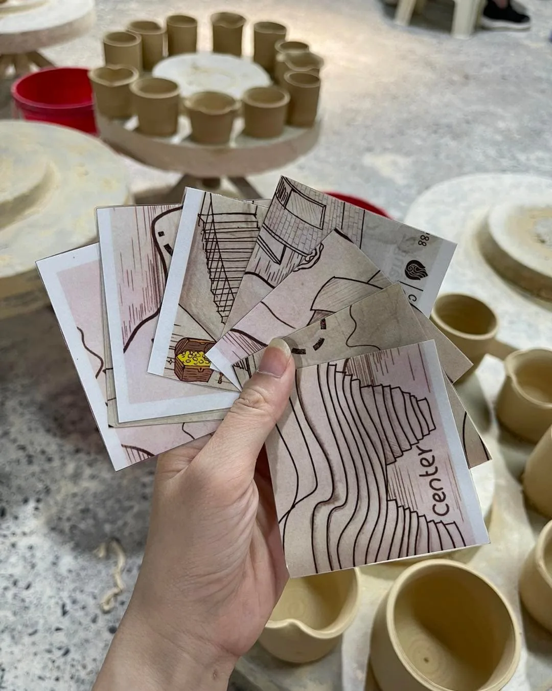 Pottery-making workshop tools