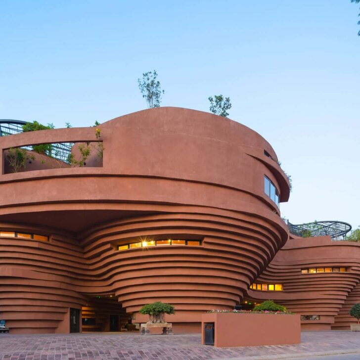 Ba Trang Pottery Museum facade with its terra cotta clay like appearance
