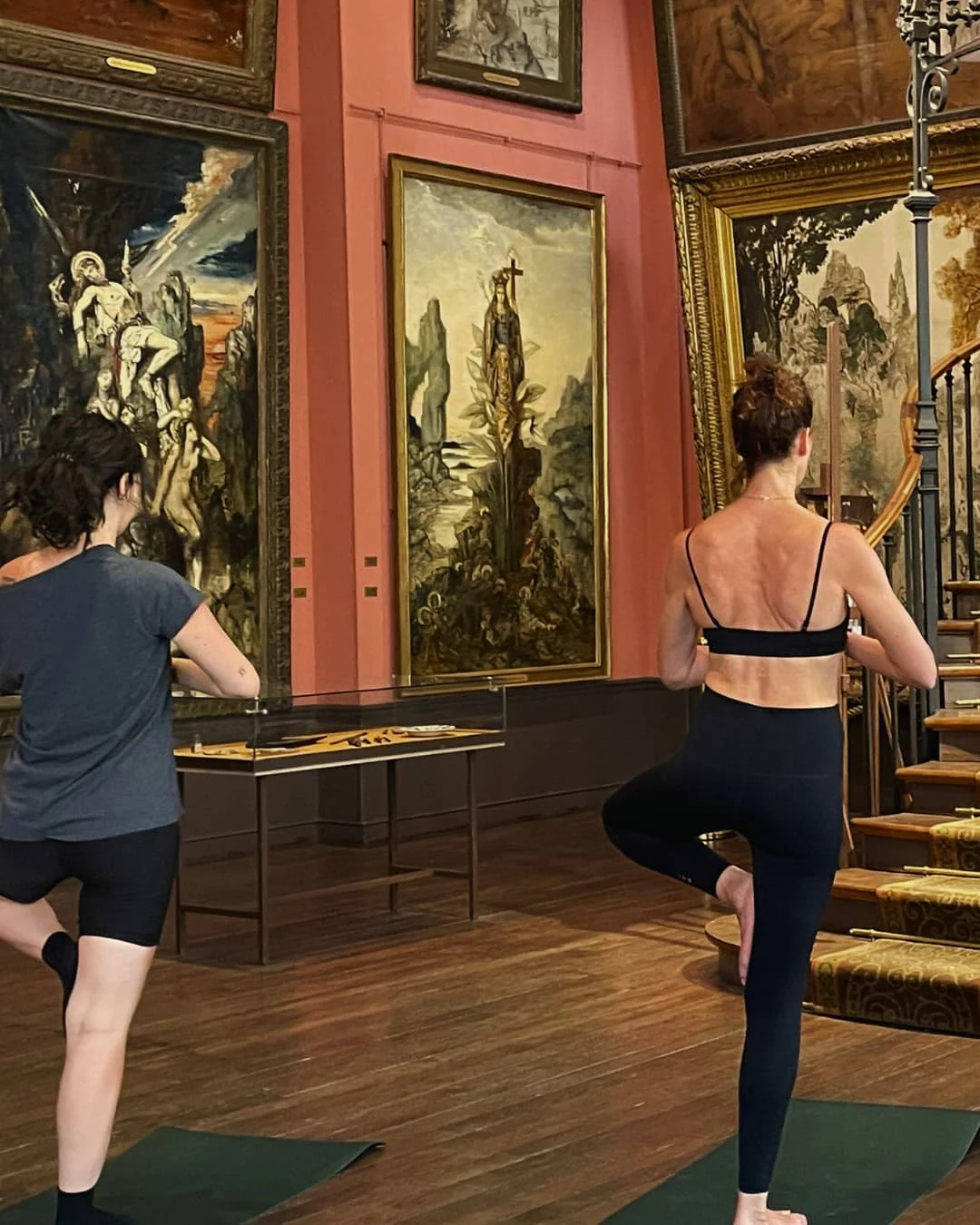 Yoga class at this living museum