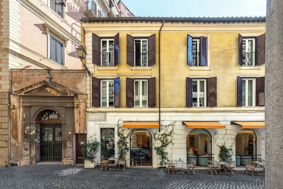 Hotel facade in Monti