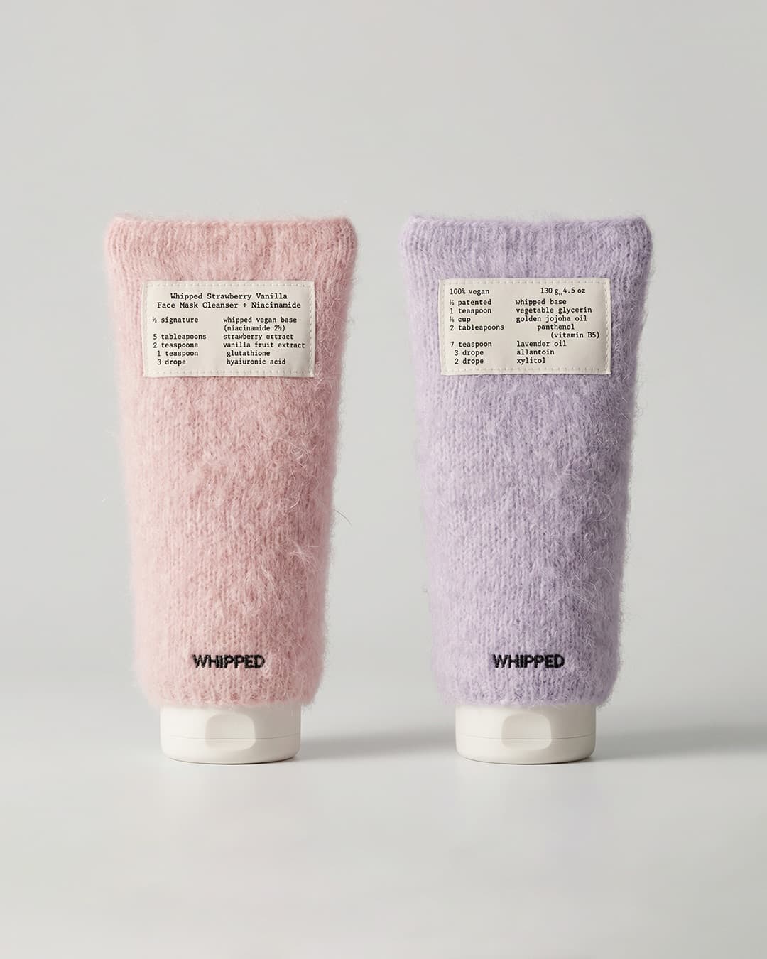 Face mask cleanser with a fluffy cover