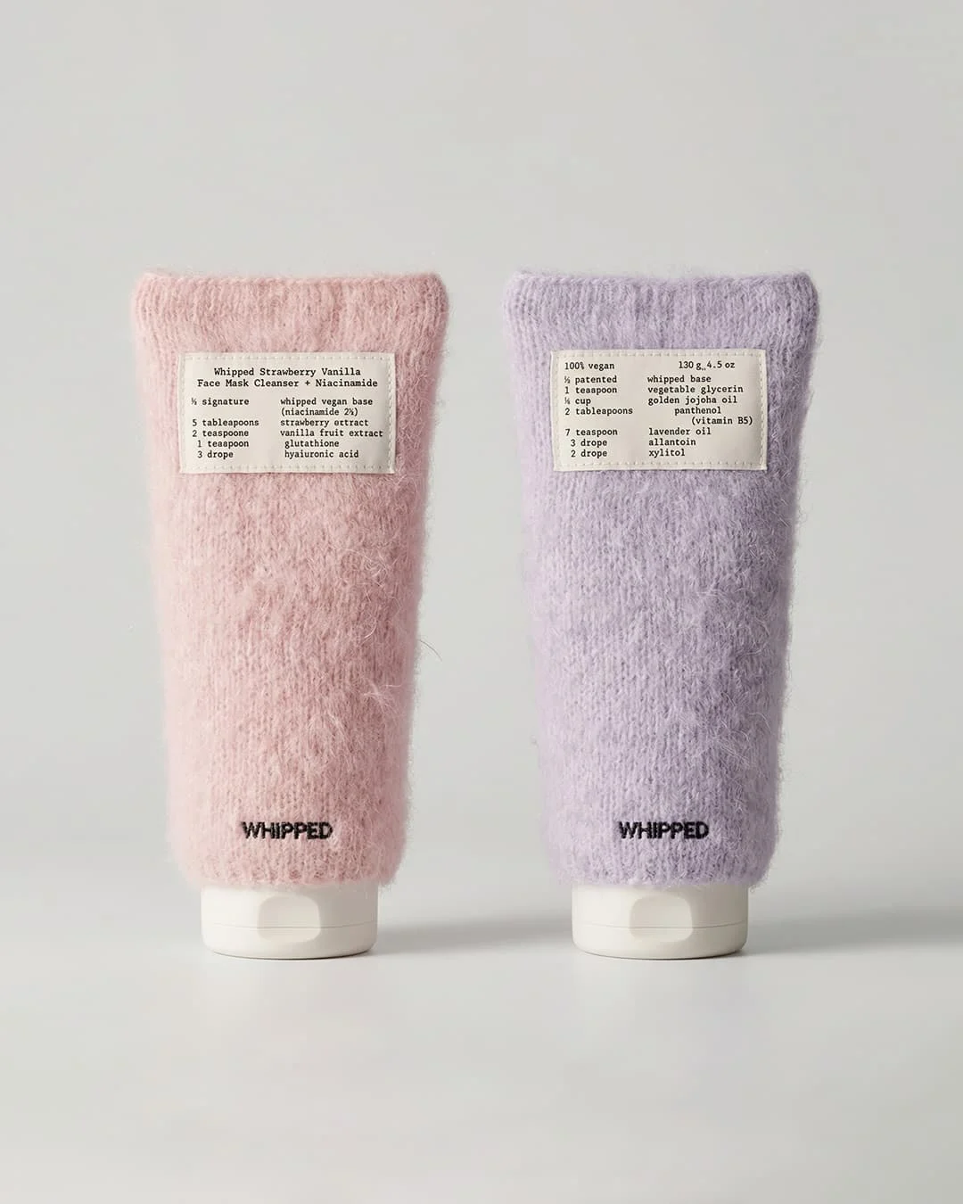 Face mask cleanser with a fluffy cover