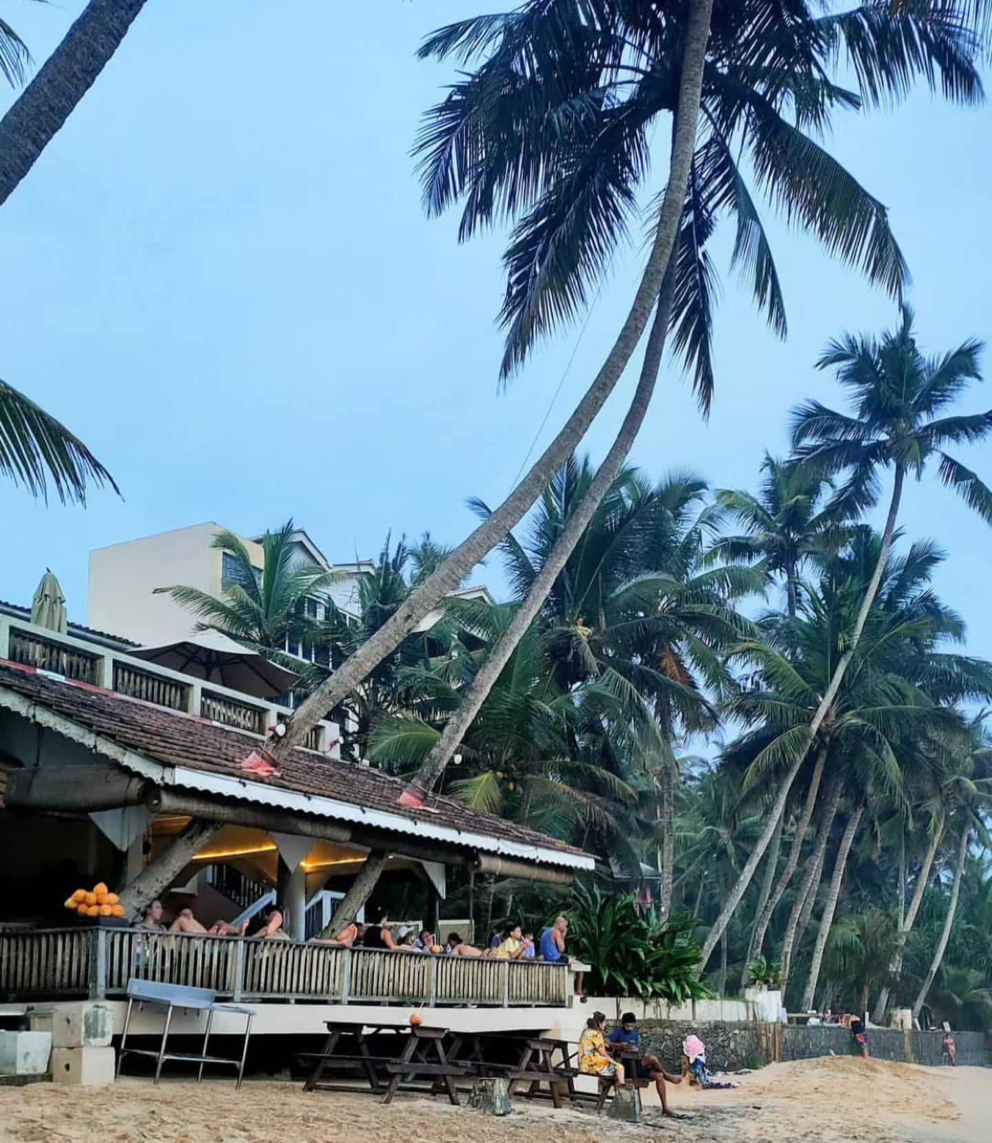 Wijaya Beach restaurant outdoor seating where you can order pizza