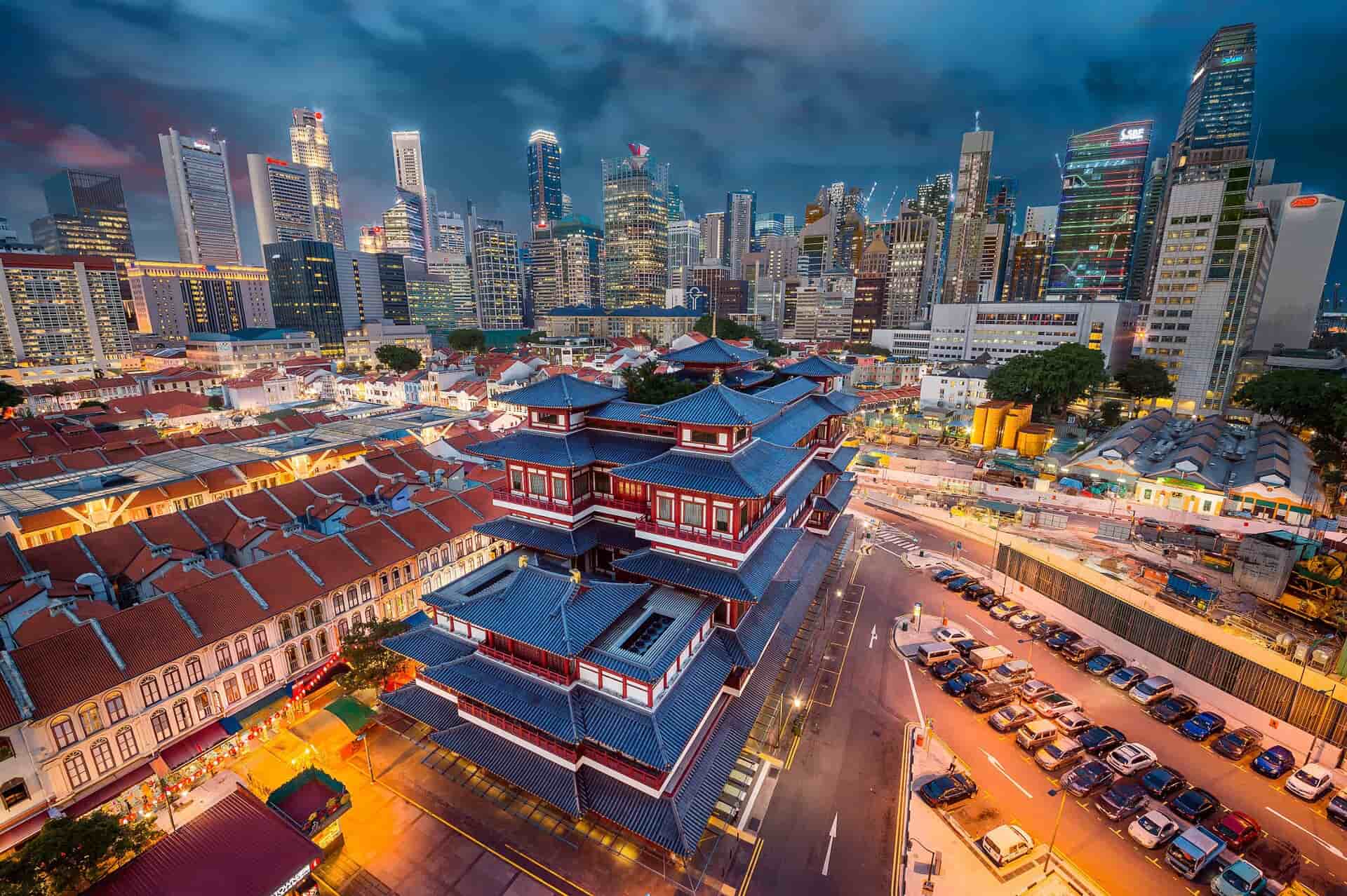 Bird's eye view of the museum