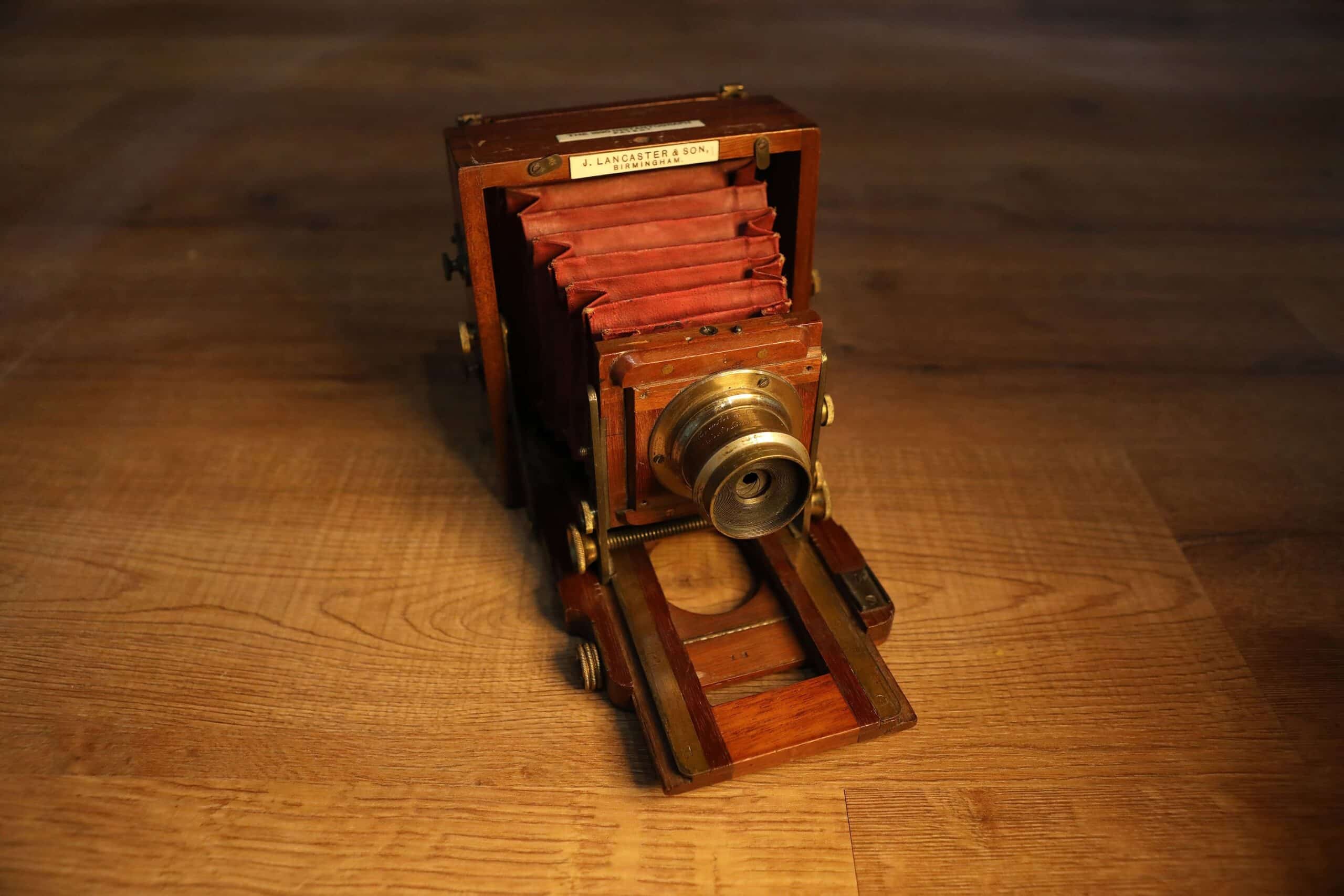 A vintage camera in the museum