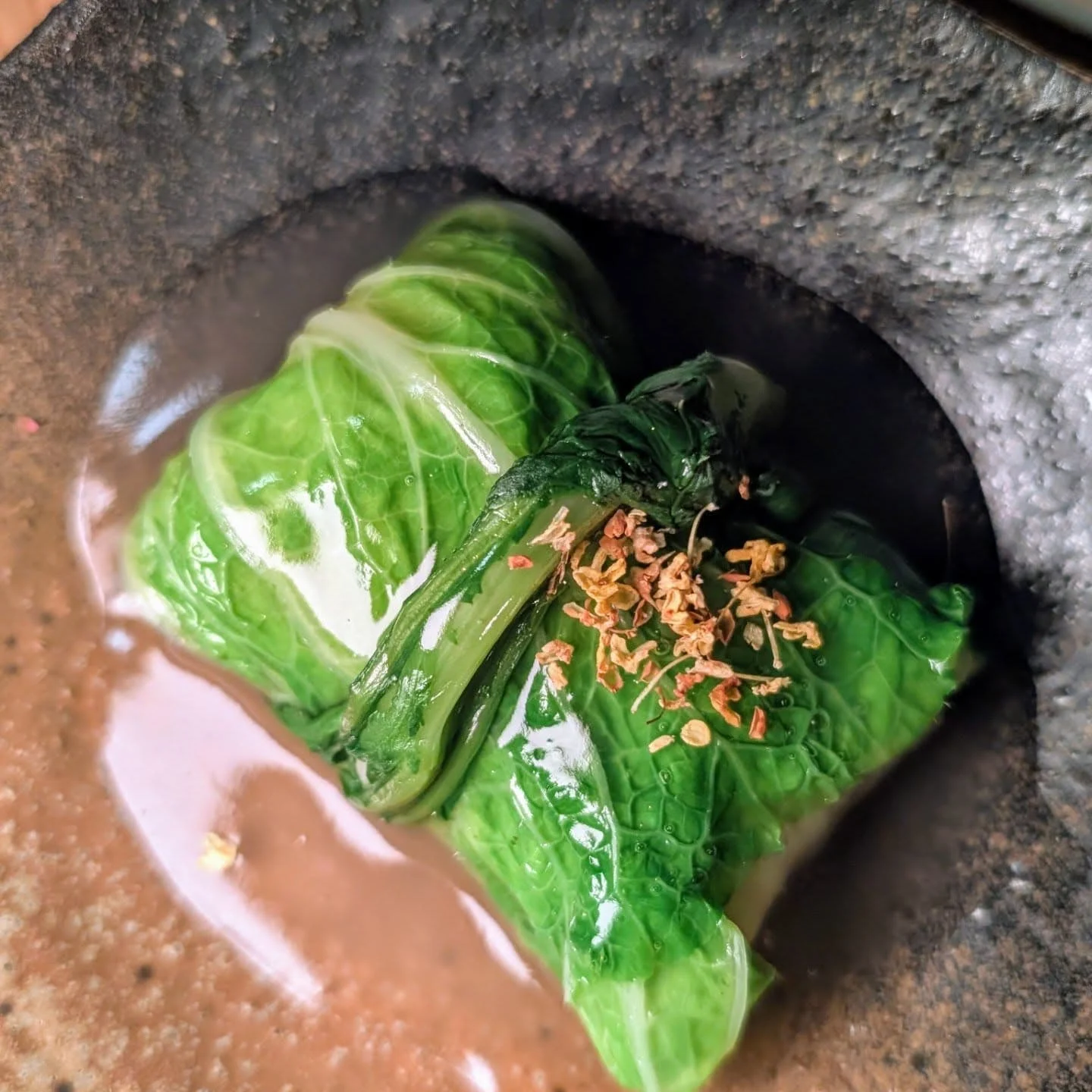 Steamed cabbage roll