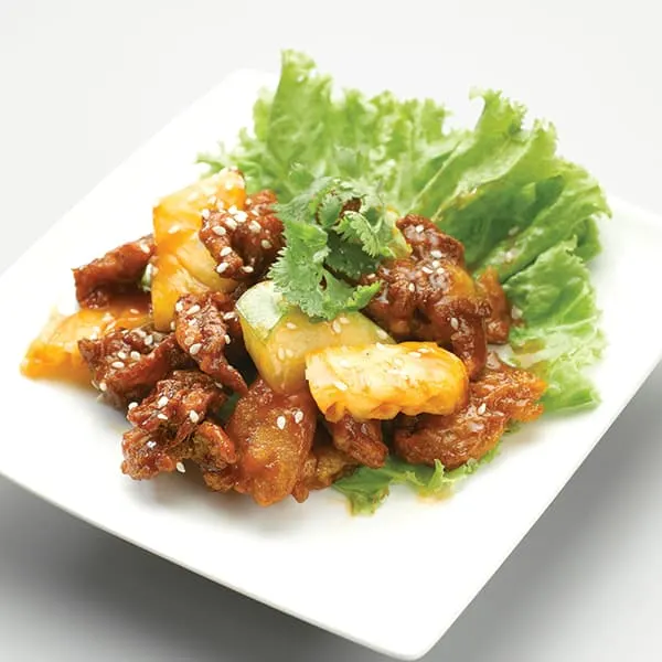 Vegetarian sweet and sour dish