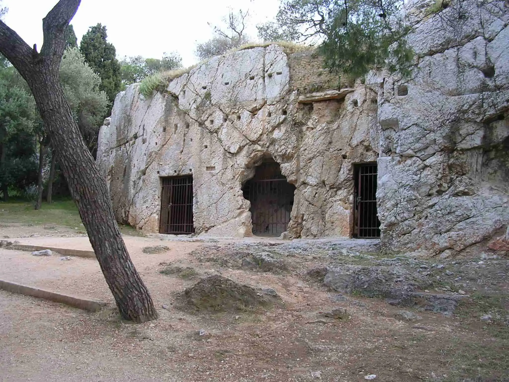 The exterior of Prison of Socrate