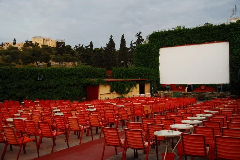 Thision Open Air Cinema's outdoor movie setup