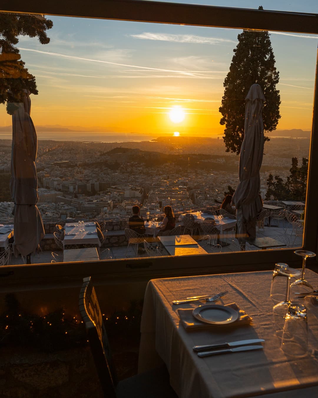Sunset views from Lycabettus Hill