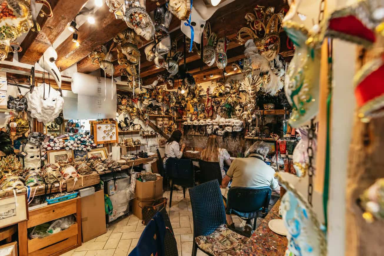 Inside a Venetian mask maker's workshop