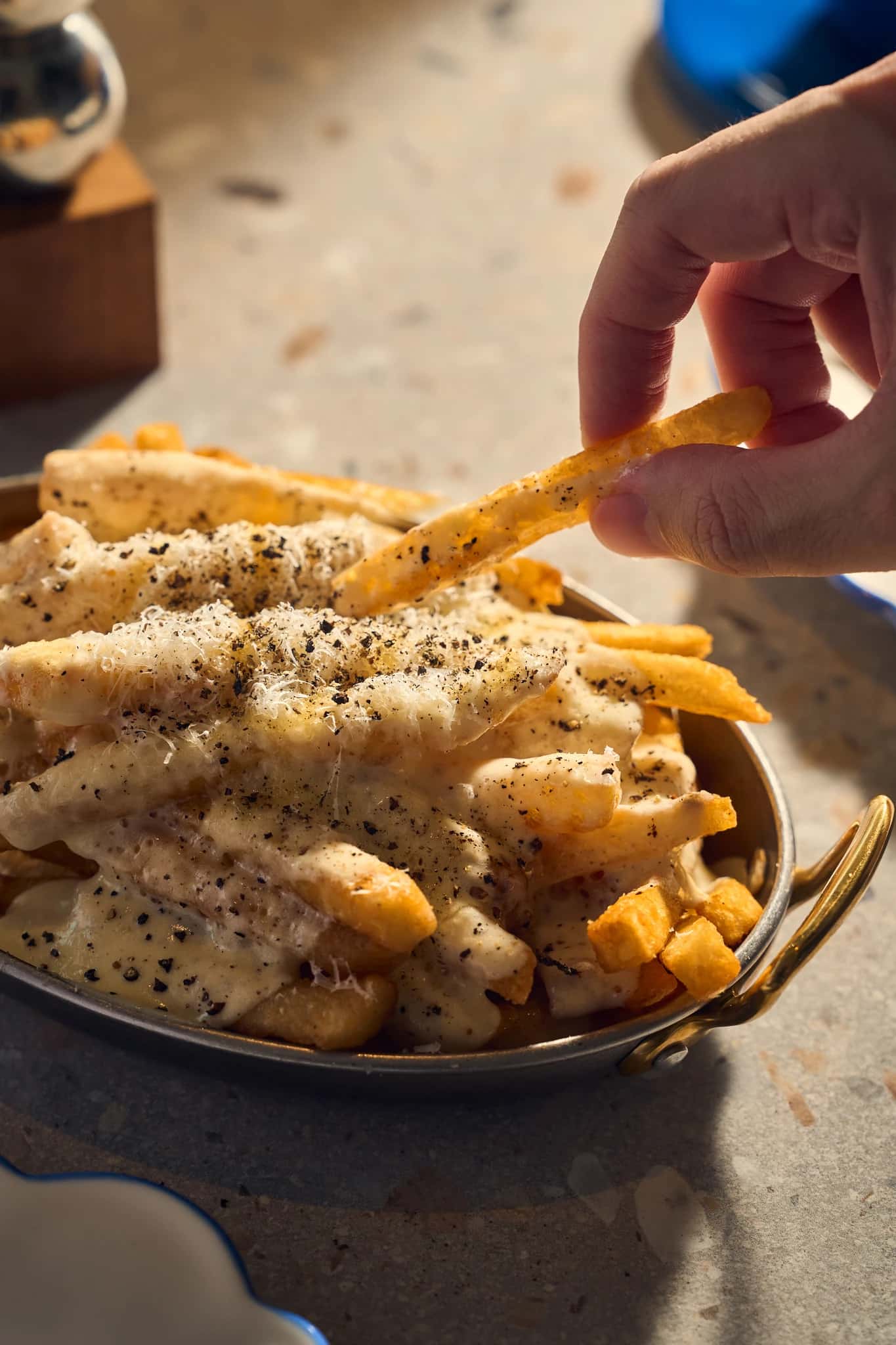 Italian-inspired cacio e pepe fries
