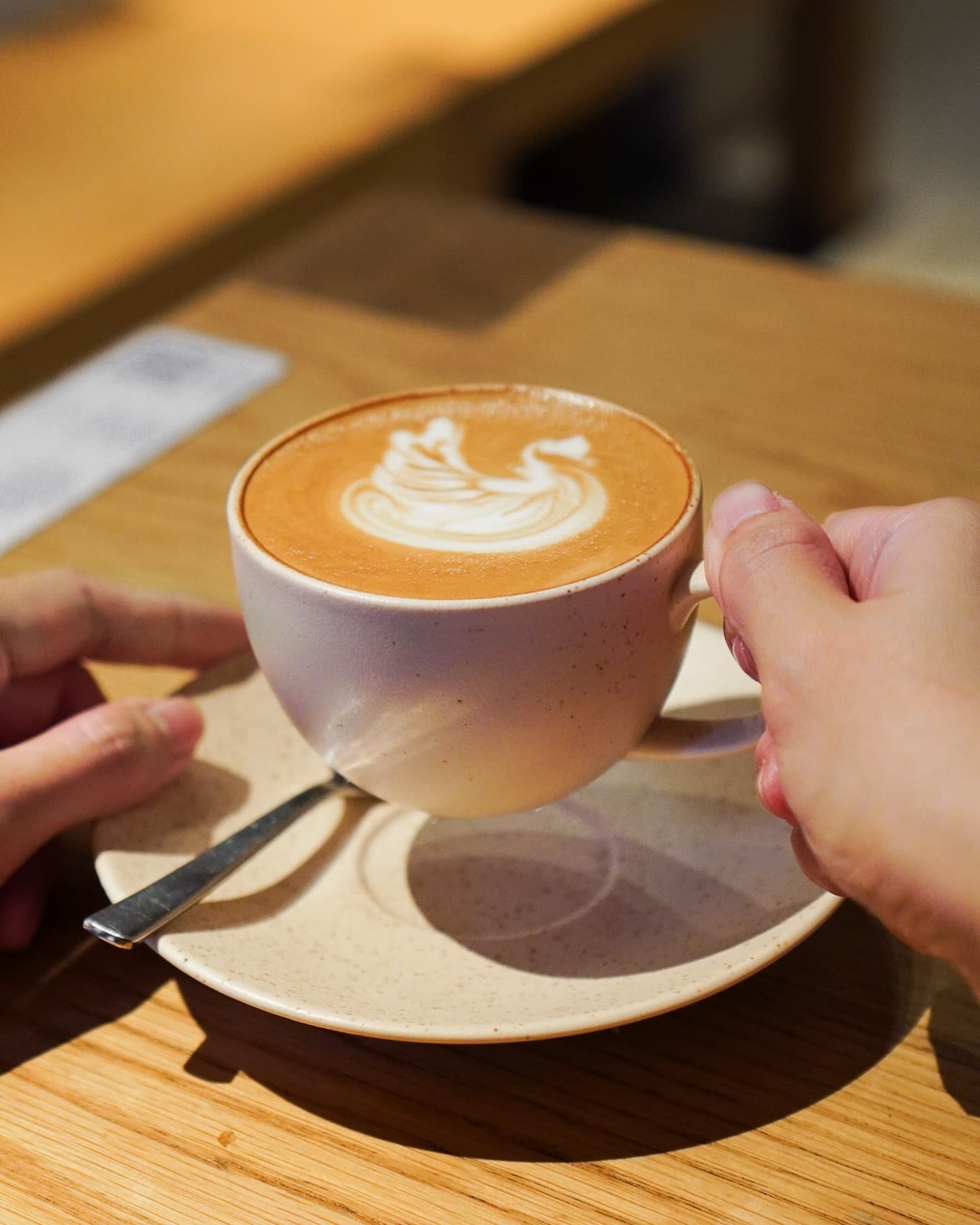 Cappuccino with coffee art