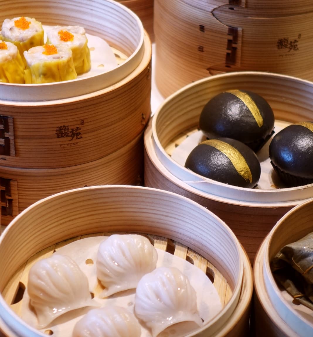 Dim sum including steamed buns