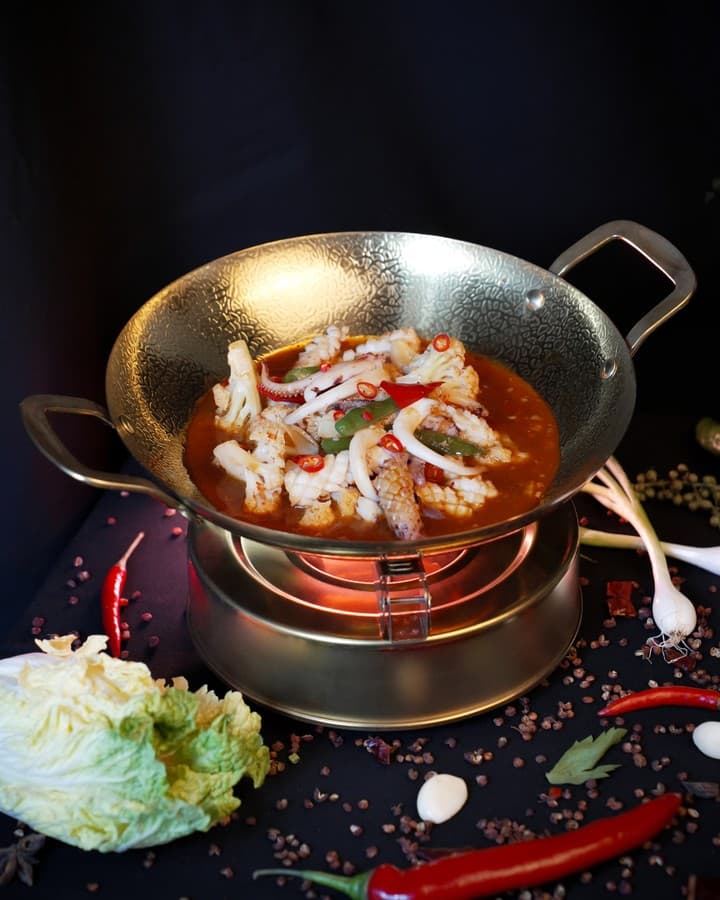 Squid hot pot at Home Dusk