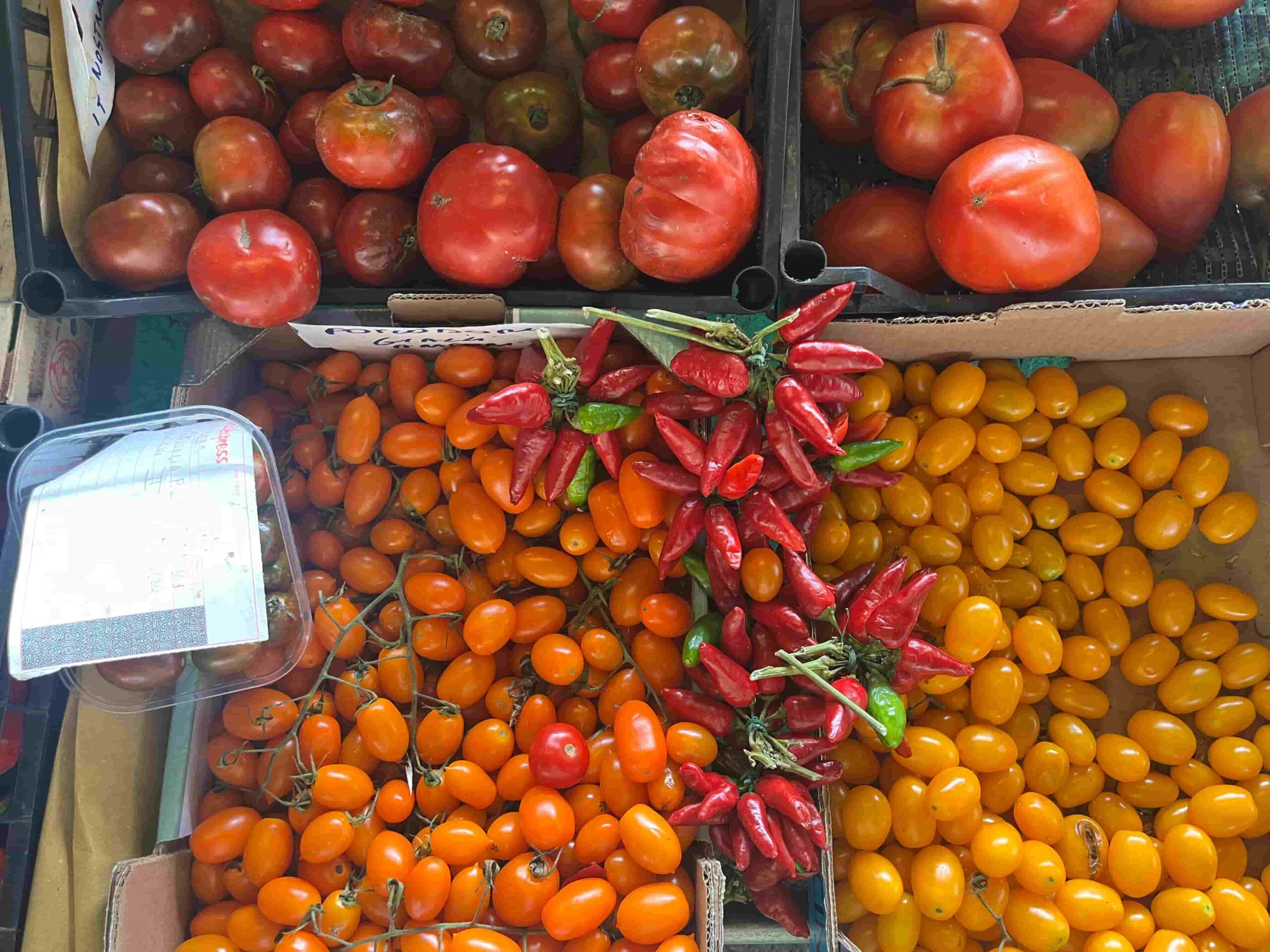 Fresh produce sold at the market