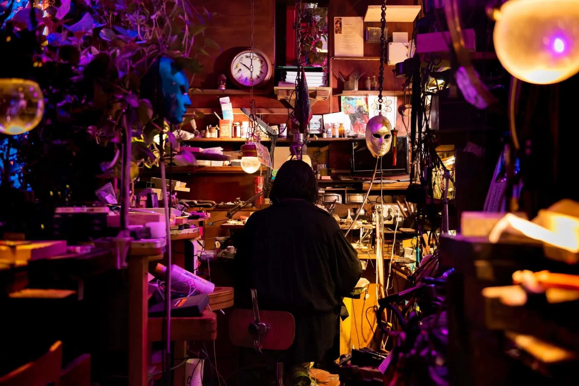 The maestro in his workshop