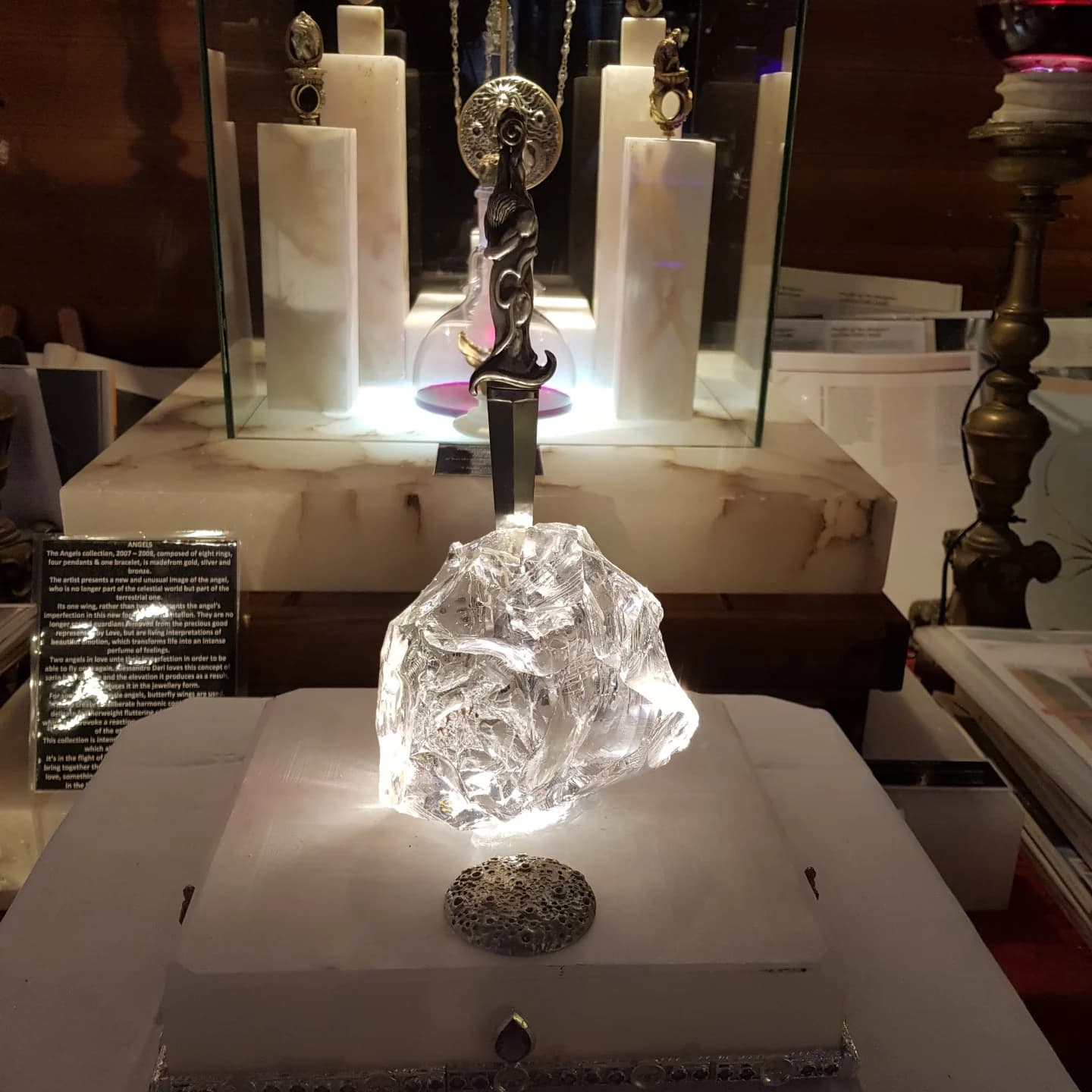 One-of-a-kind artwork of stone and sword