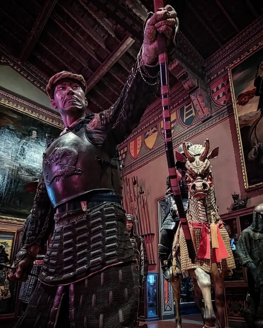 Japanese figures with traditional armour