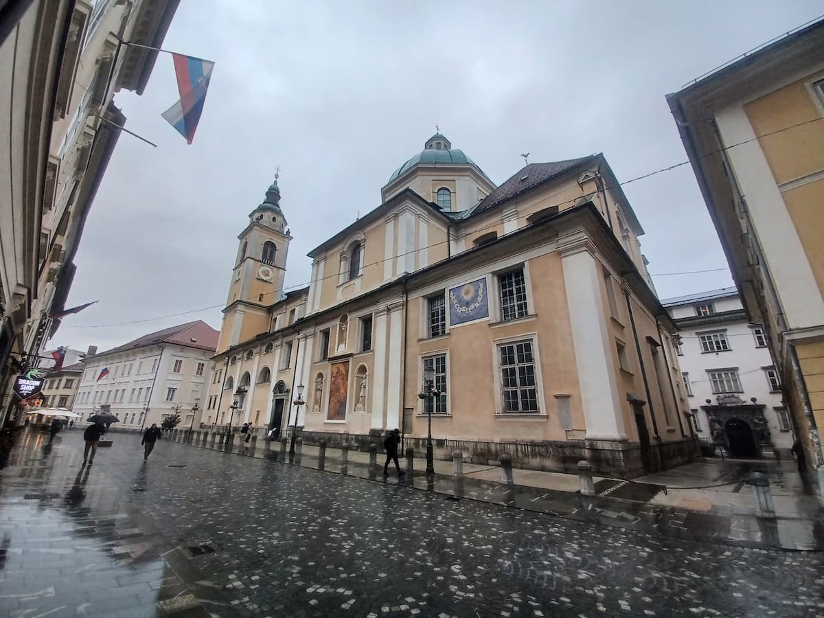 a large old building on the main square of old town ljubljana slovenia