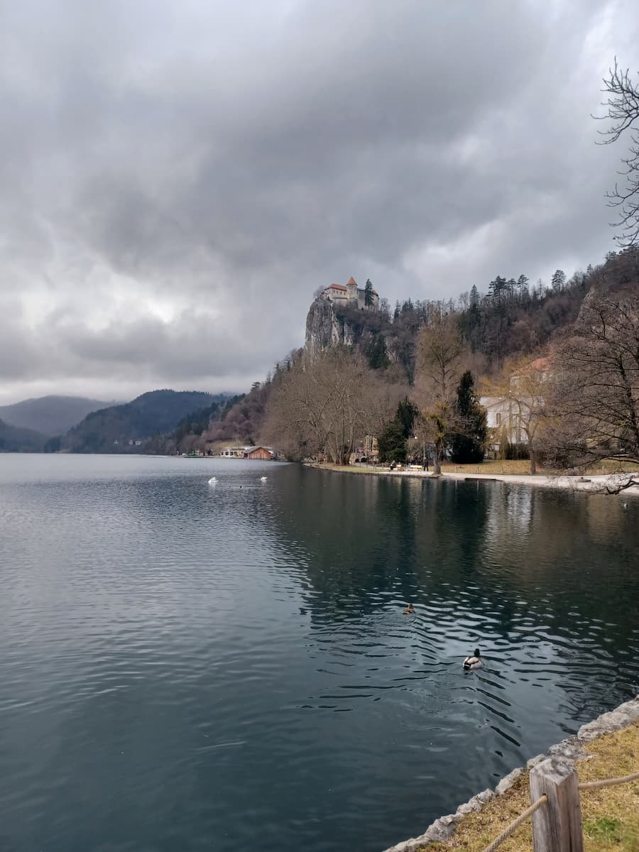 bled castle on a hilltop overlooking lake bled one of the best day trips from ljubljana slovenia