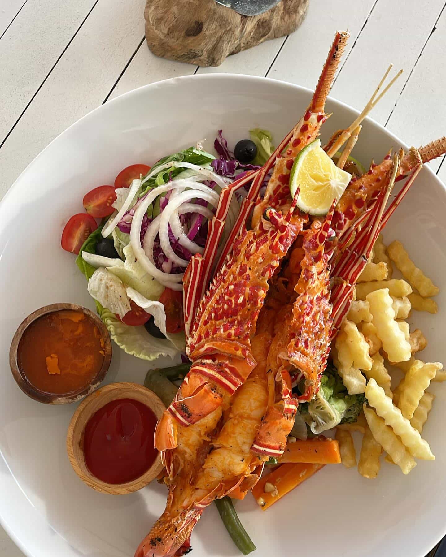 Fresh lobster lunch