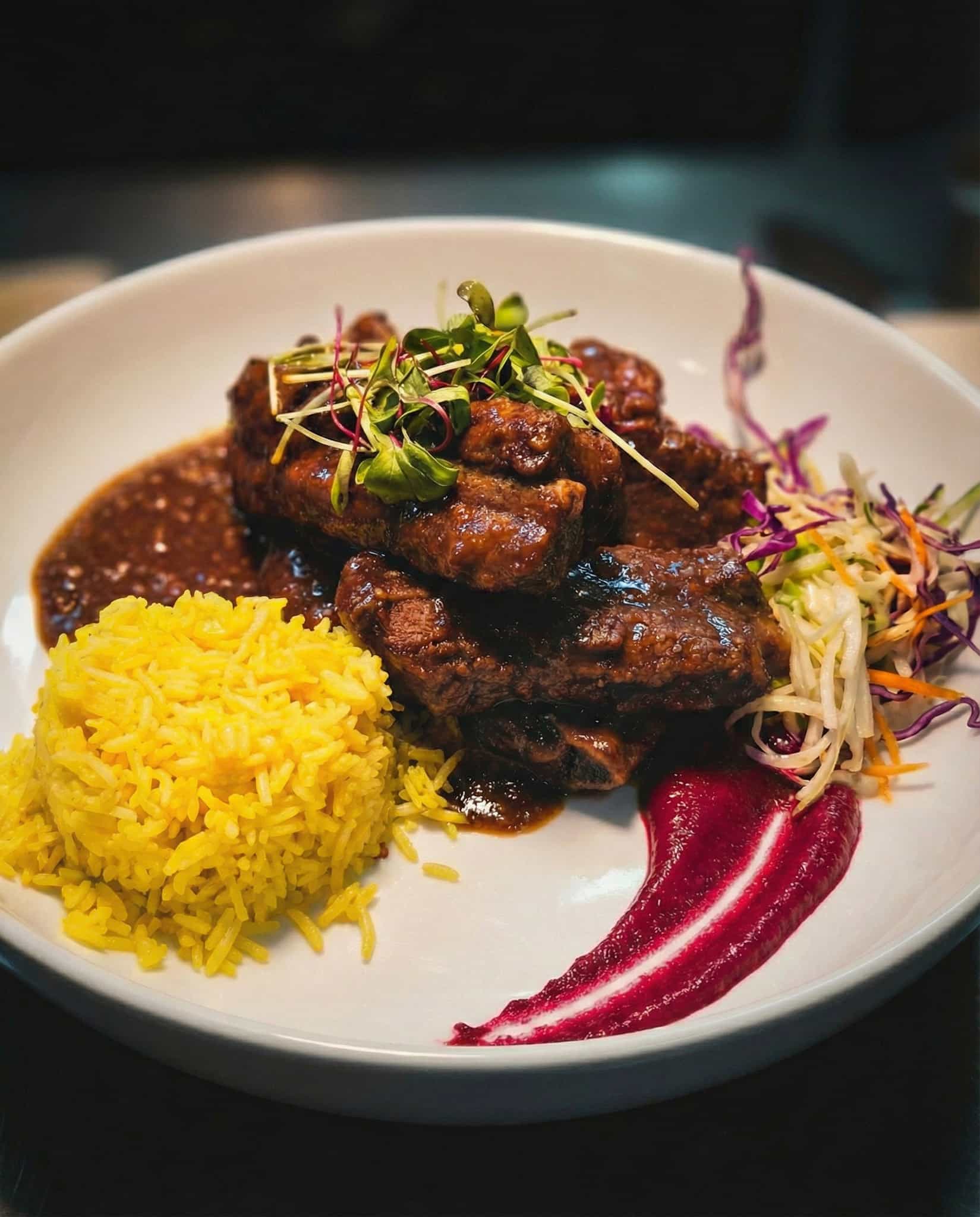 Pork ribs with rice