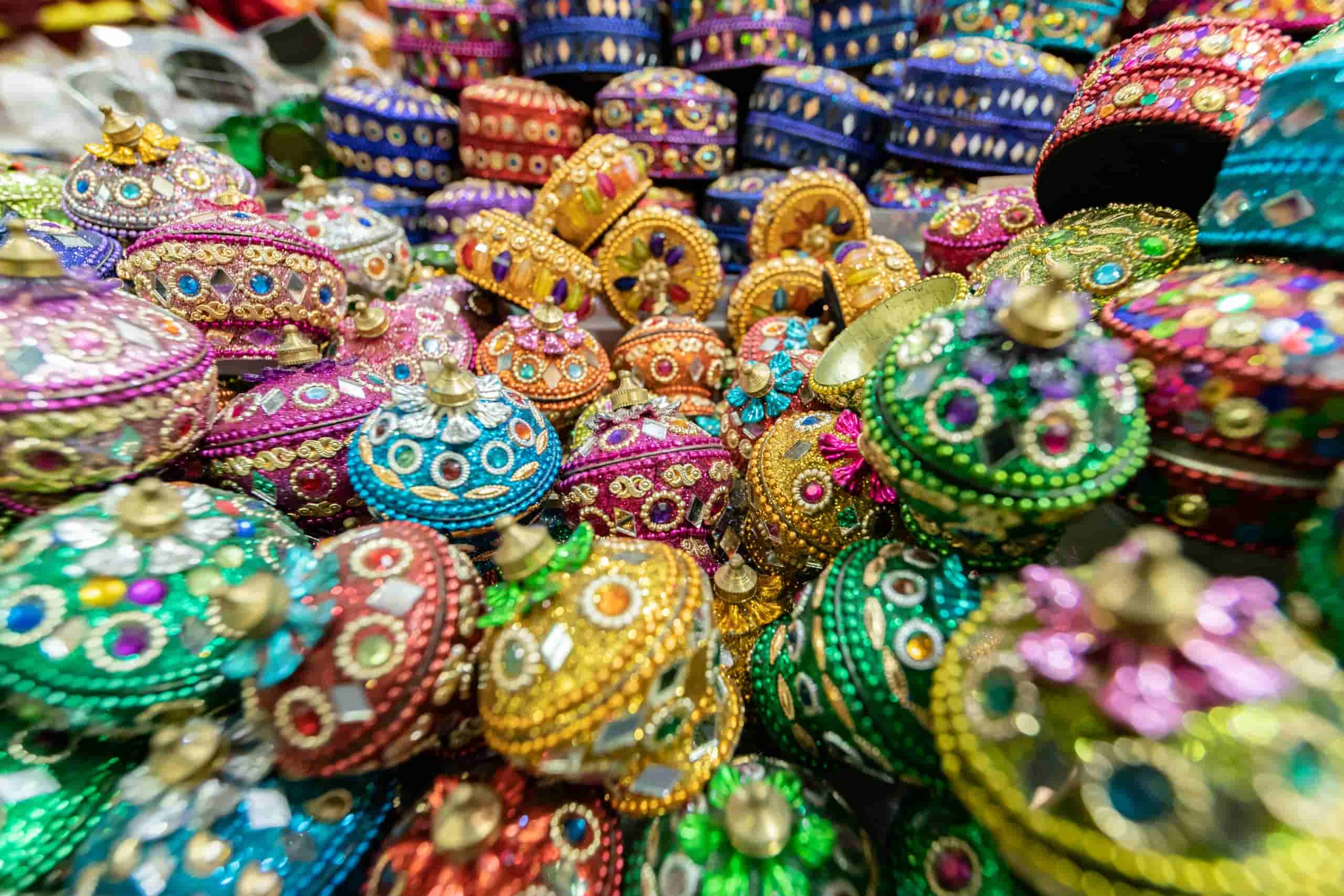 Colorful beaded trinkets