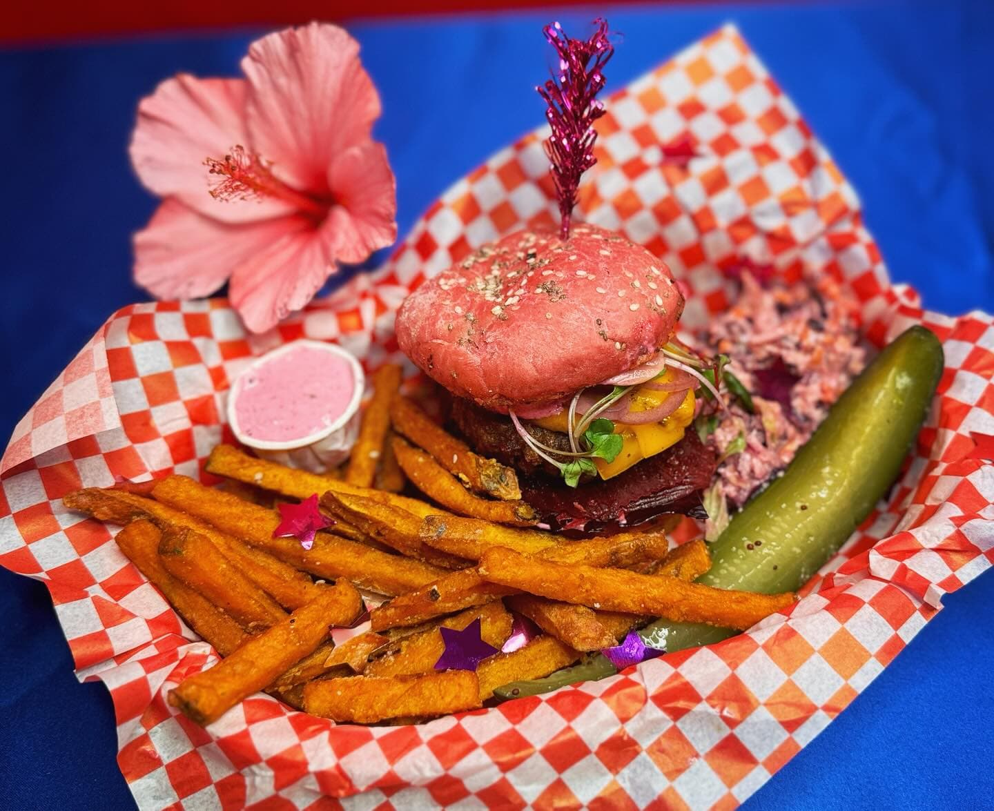 The pink bombo burger