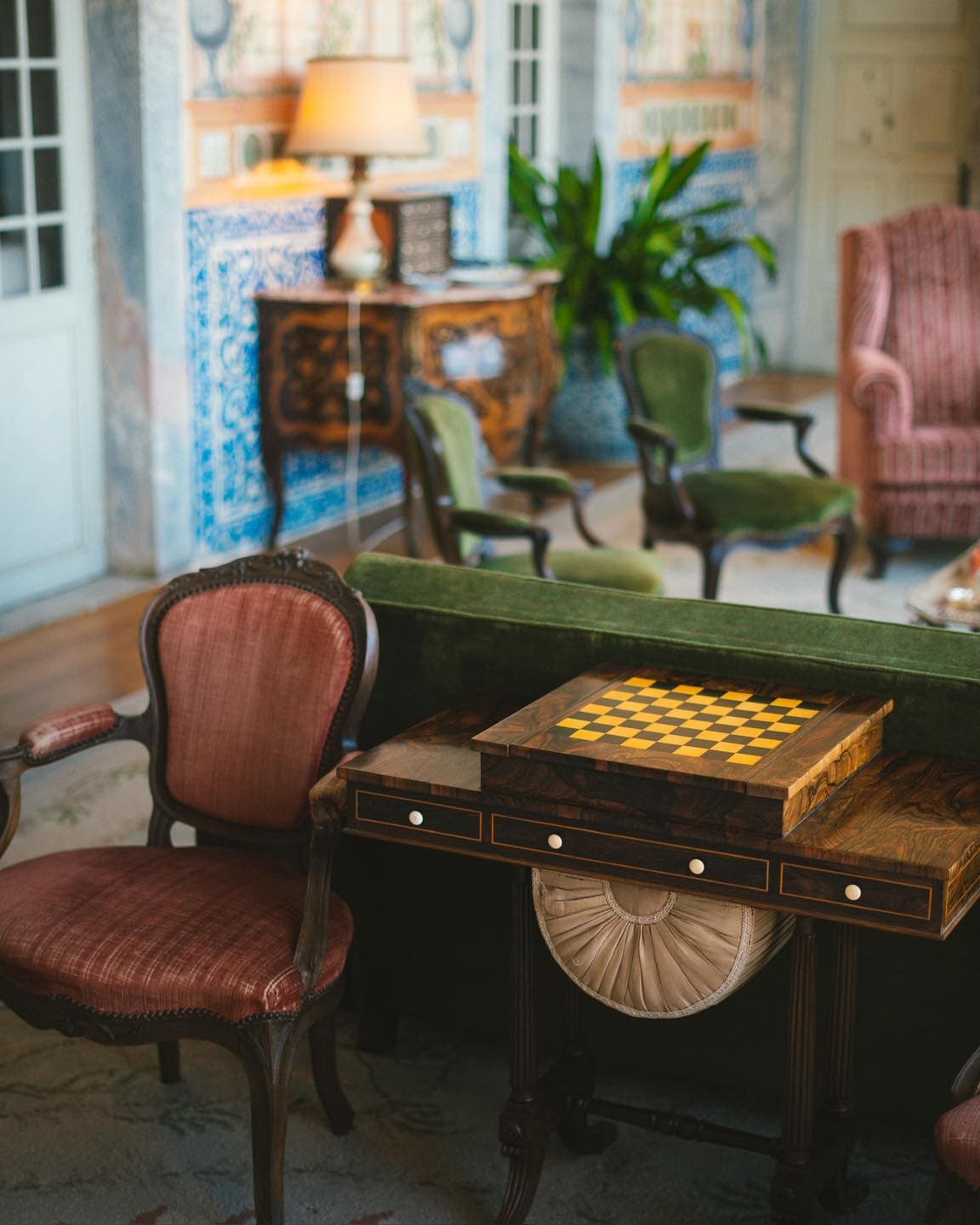 Interiors at the palace with original furniture