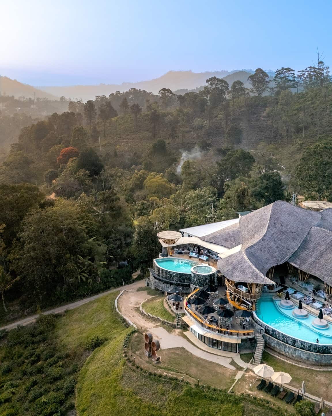 Bird eye's view of the swimming pool day club