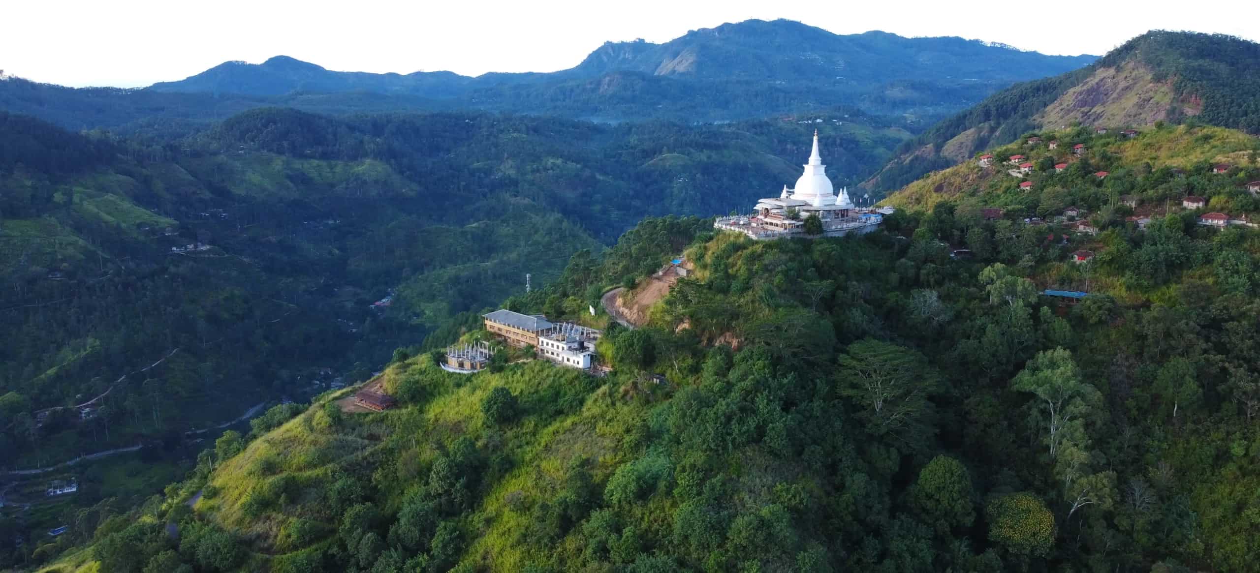 The monastery perched on the mountain top