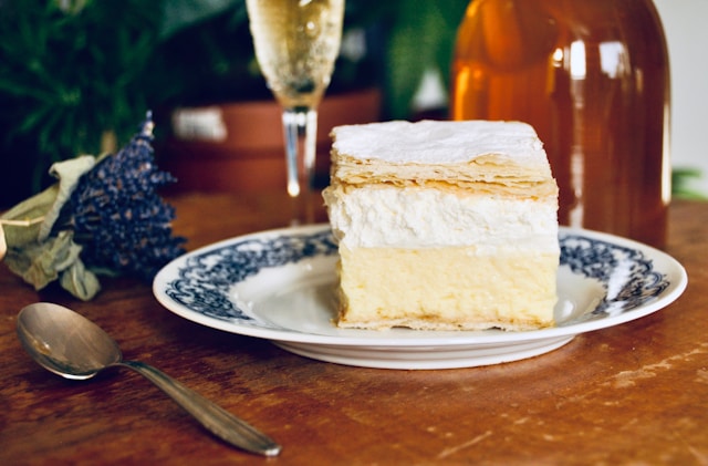 cremeschnitte are traditional cream cakes made in bled slovenia