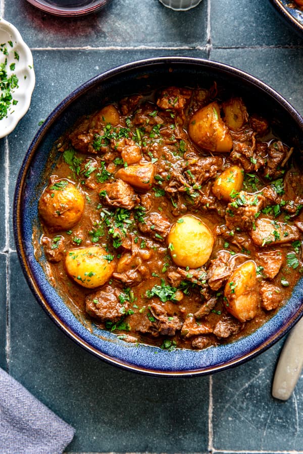 bograc is a traditional slovenian food beef stew prepared in a bograc cauldon
