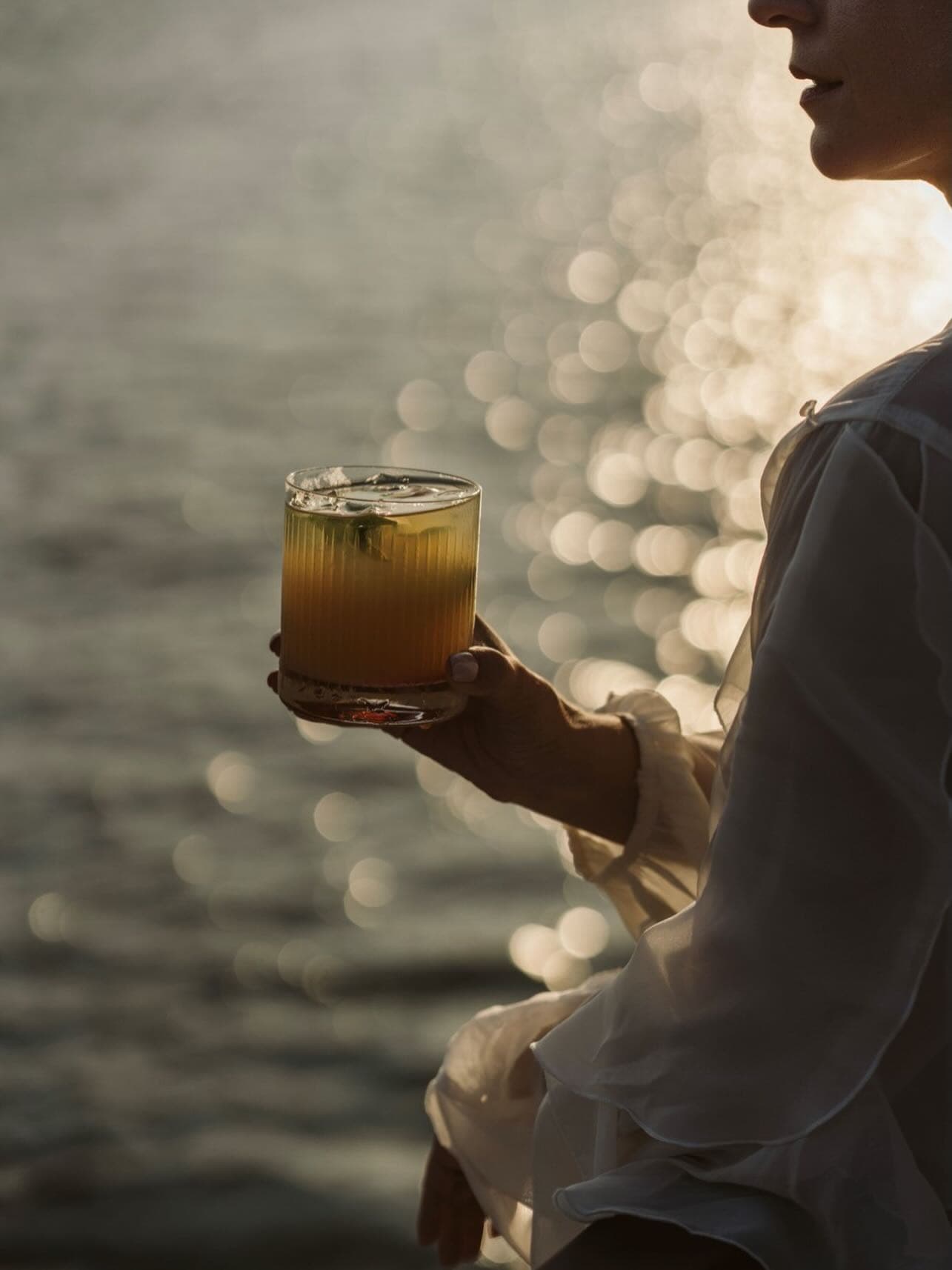 Sunset cocktails onboard the Merchant