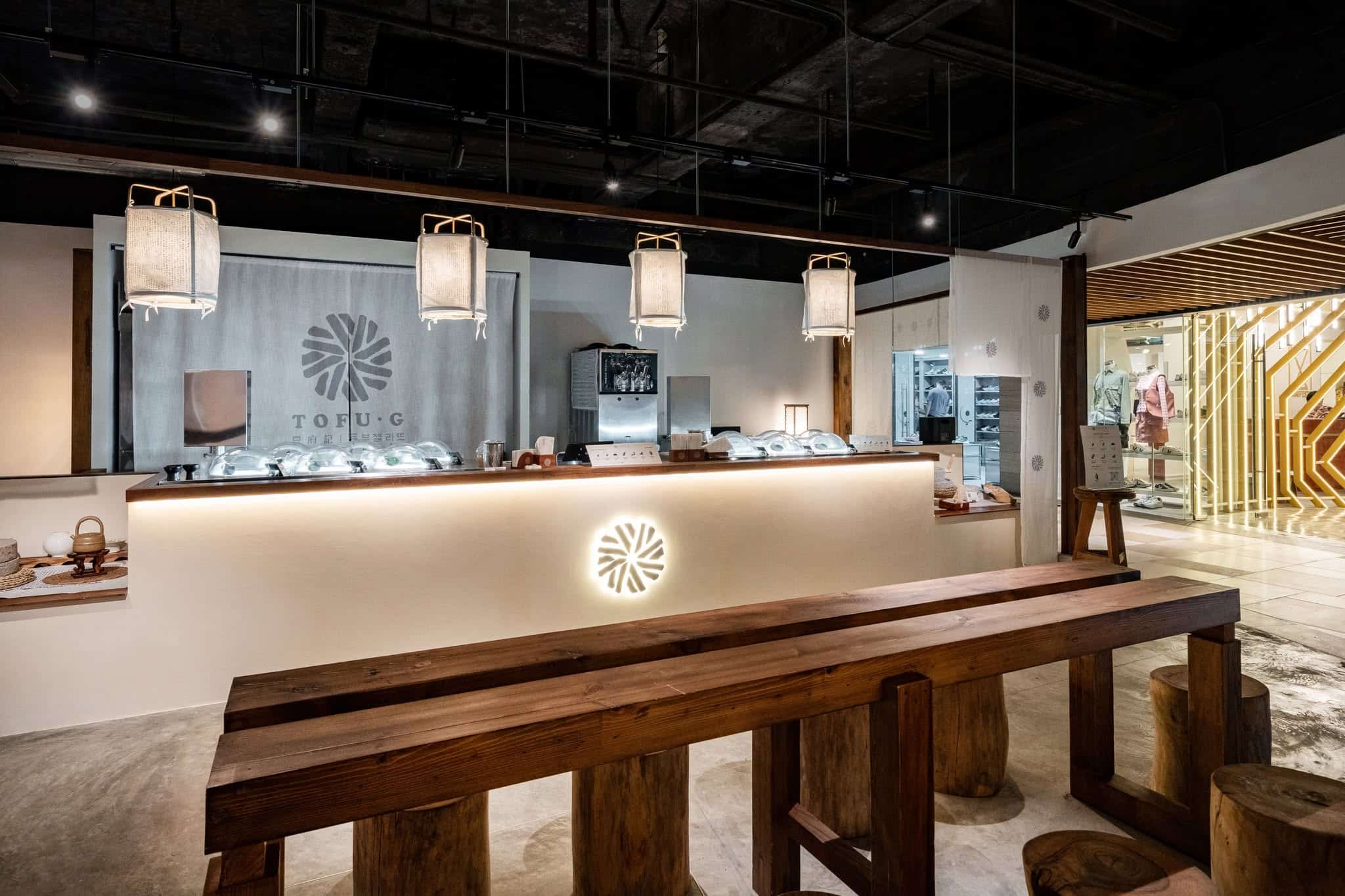 Interiors at the gelateria