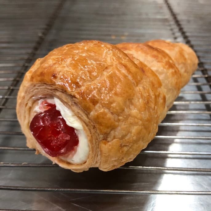 Cream horn with cherry
